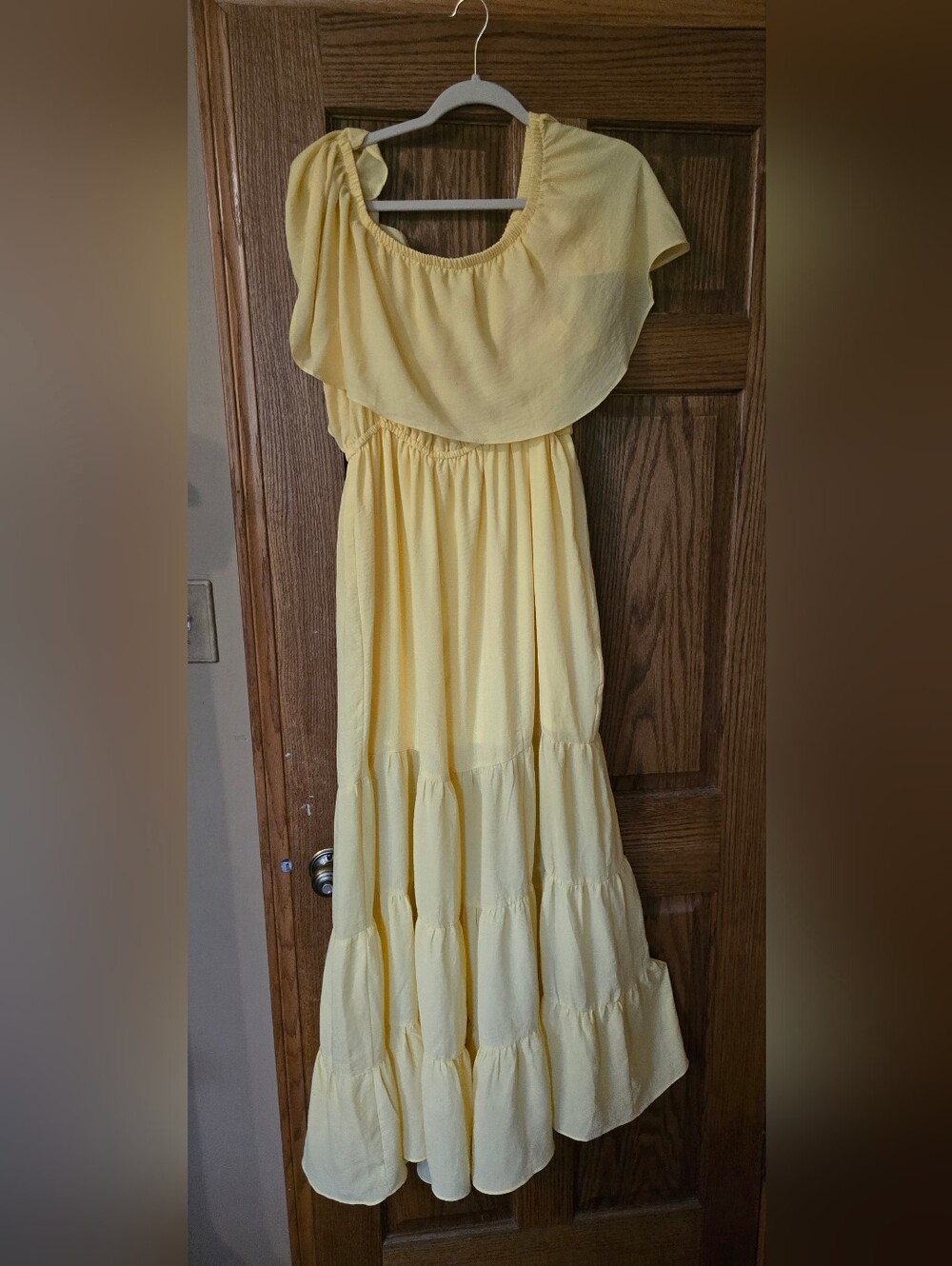 NWT Yellow Tiered Maxi Dress